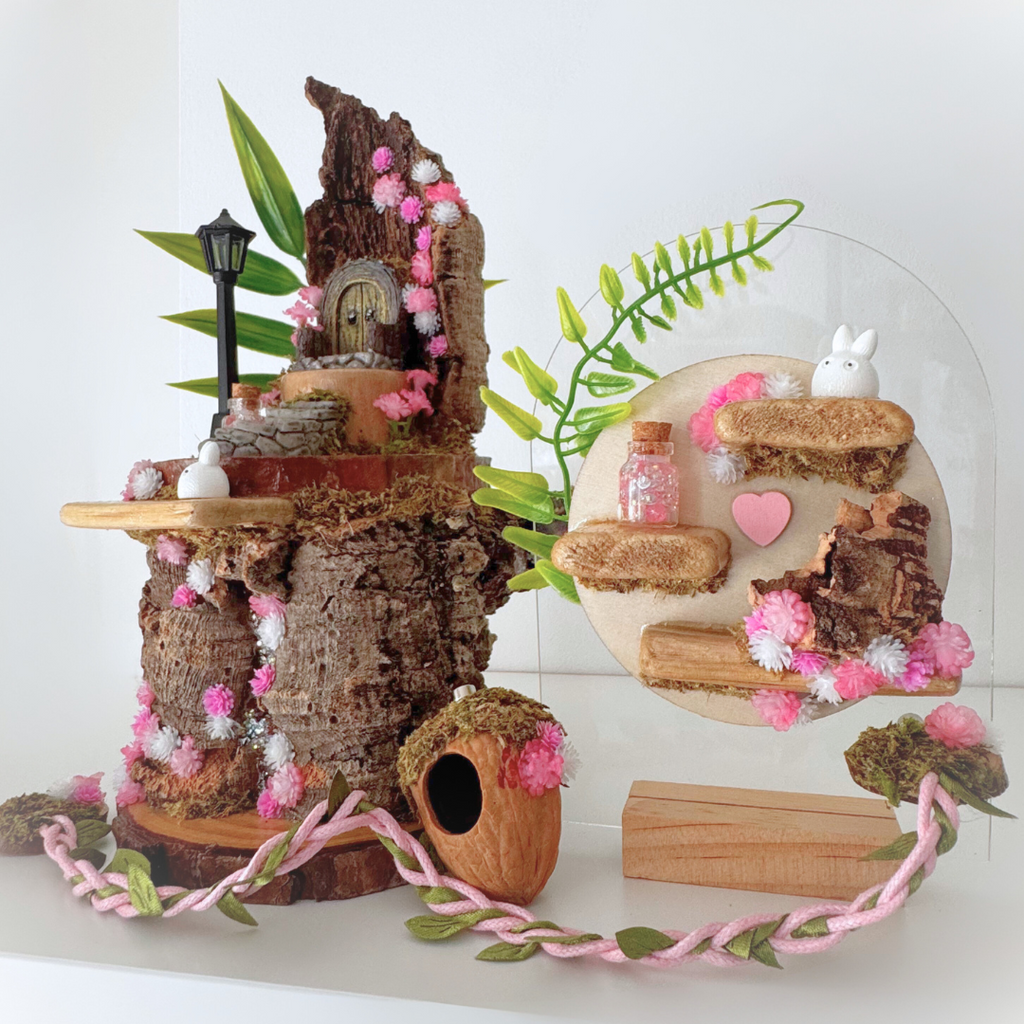 Enchanted Fairy Forest Décor Pack Pink - Jumping Spider Setup