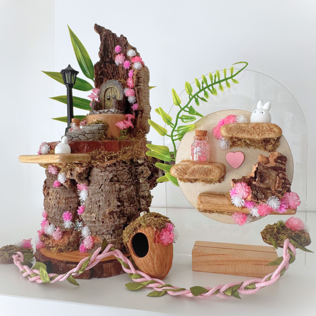 Enchanted Fairy Forest Décor Pack Pink - Jumping Spider Setup