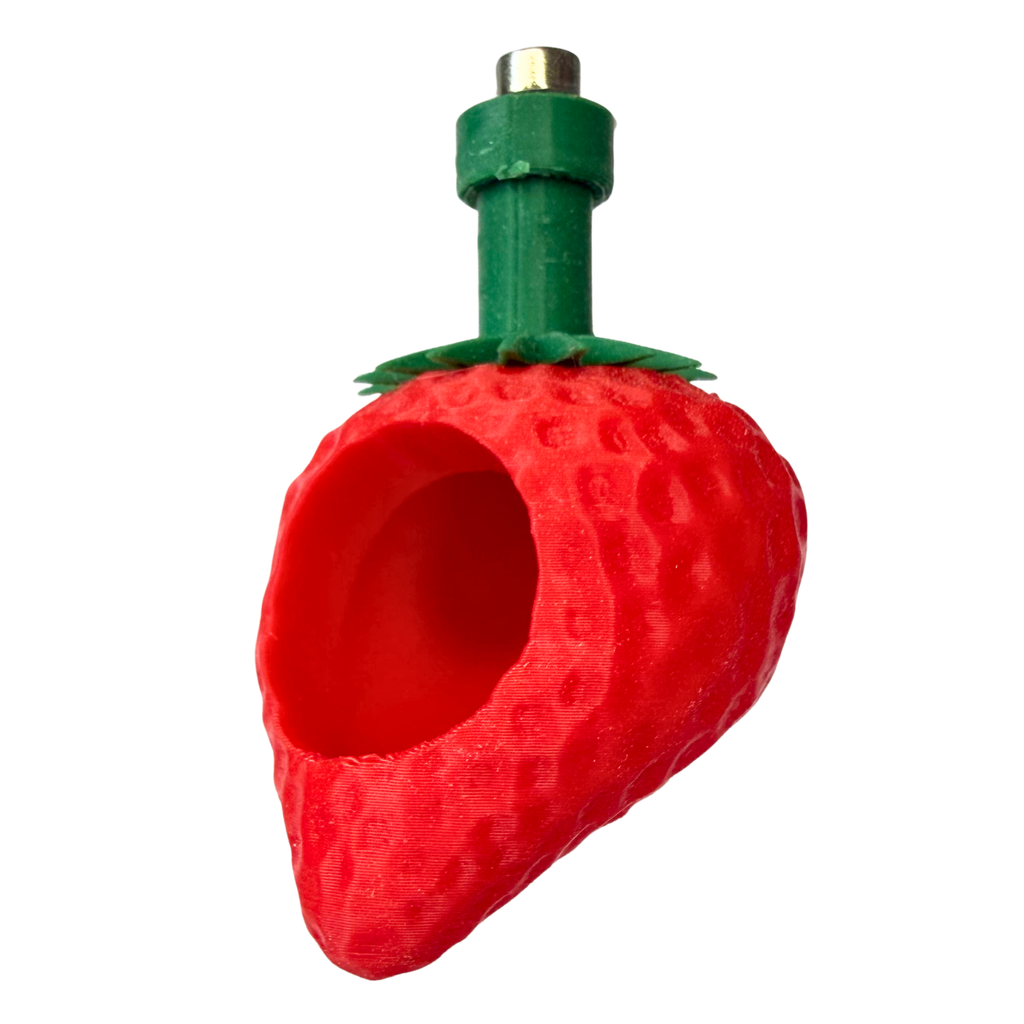 Magnetic Strawberry Hide – Enrichment Decor for Jumping Spiders