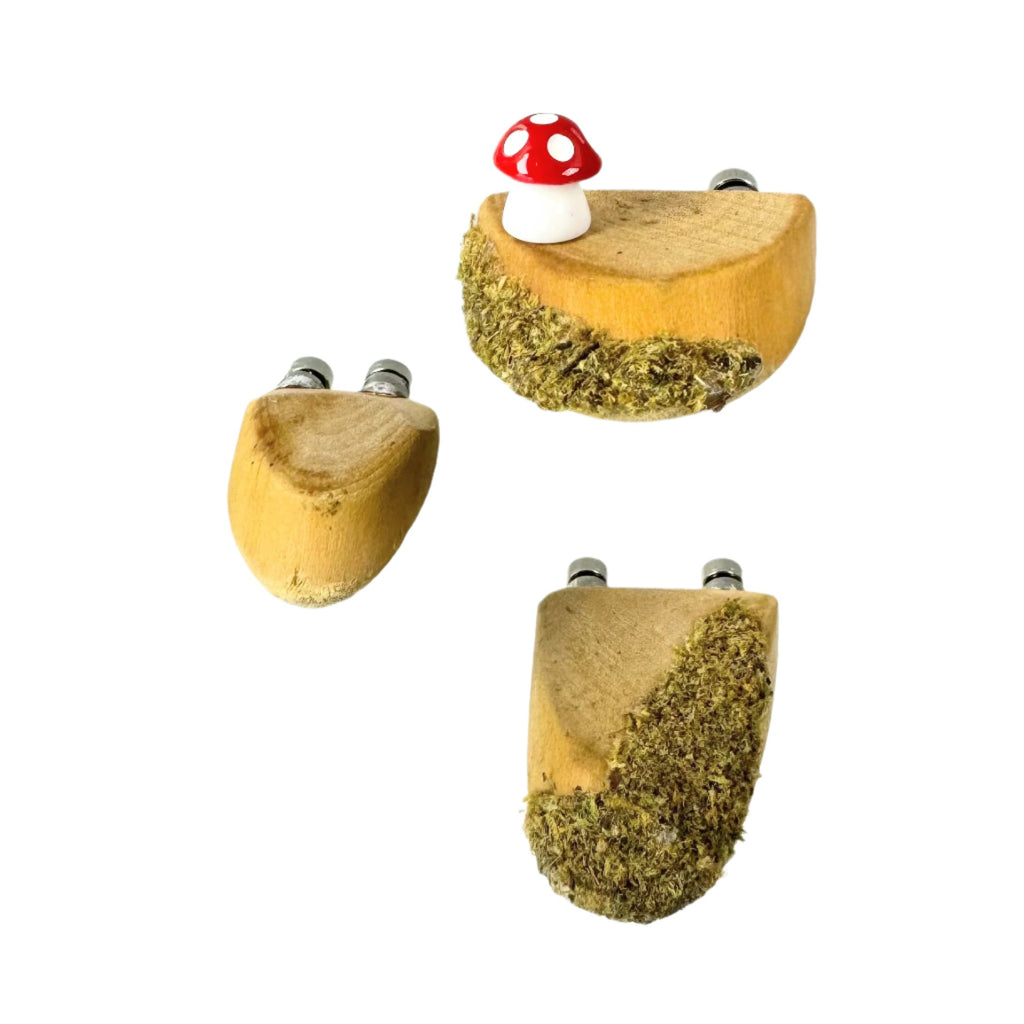 3 x Curved Ledges with toadstool