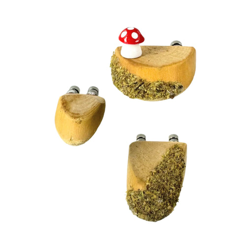 3 x Curved Ledges with toadstool