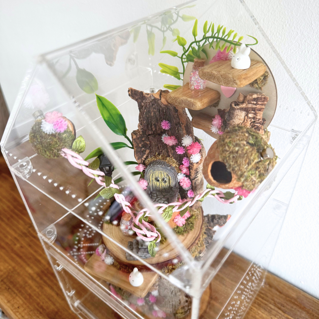 Enchanted Fairy Forest Décor Pack Pink - Jumping Spider Setup