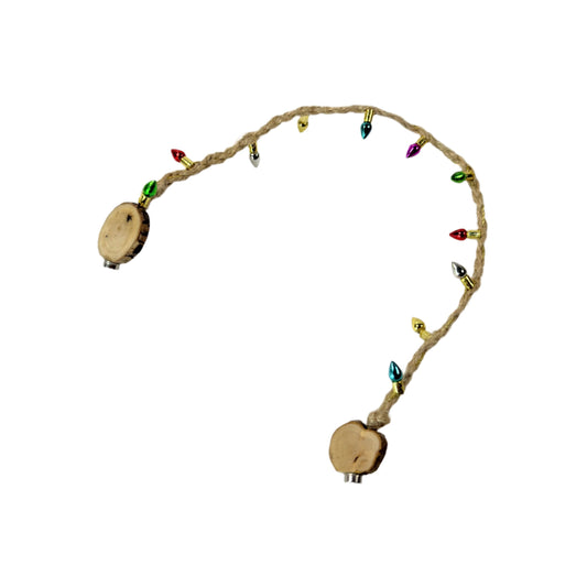 Christmas Fairy Light Rope Bridge - Decor for Jumping Spider Enclosures