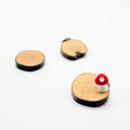 3 Wooden Stepping Stones with Mini Toadstool - Decor - For Jumping Spiders - Opus Vita