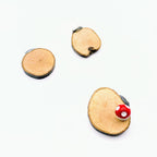 3 Wooden Stepping Stones with Mini Toadstool - Decor - For Jumping Spiders - Opus Vita