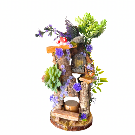 Large Spider Island - Enchanted Garden Fairy Door - For Jumping Spiders