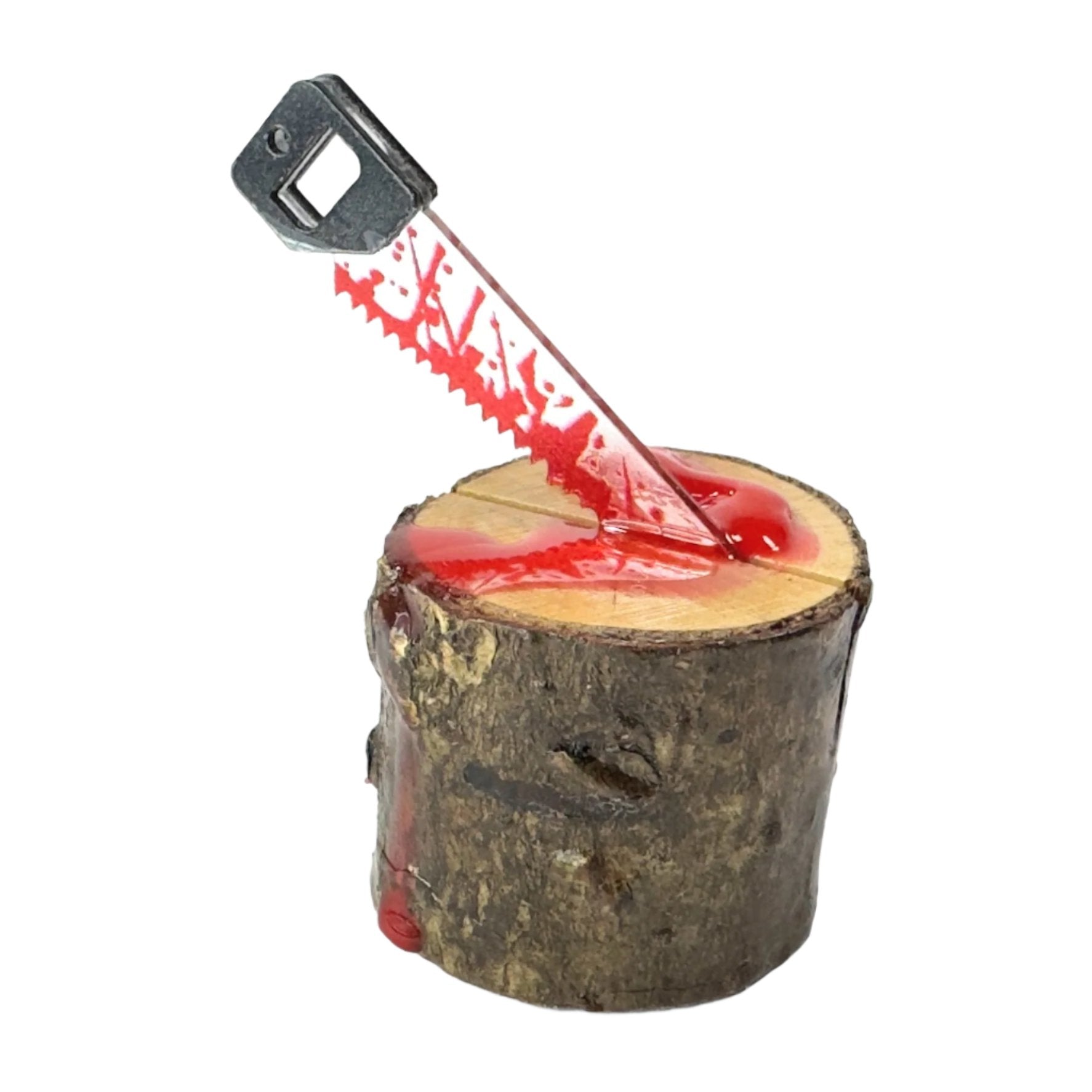 Halloween - Mini Bloody Butchers Block with Weapon - with Magnets - Jumping Spider Setup - Opus Vita