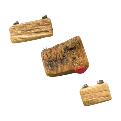 Triple Driftwood Ledge Pack with Mini Decor - for Jumping Spiders - Opus Vita