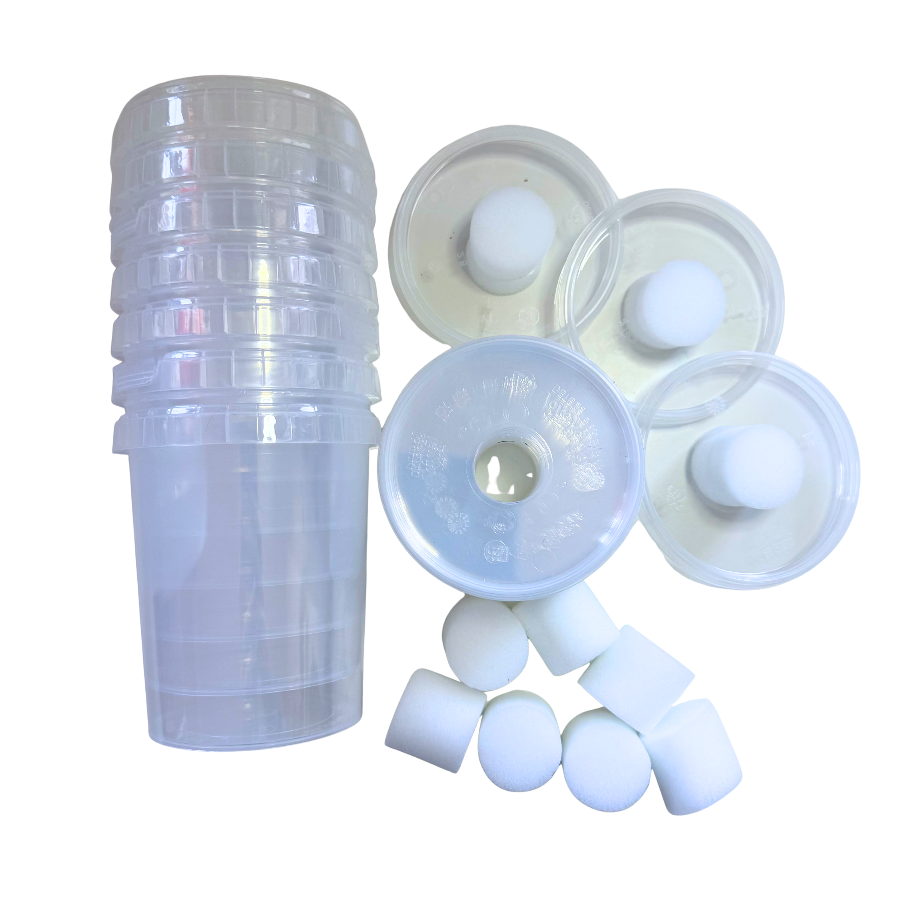 Foam Vented Culture Tubs - 520ml Plastic Tamper Evident - Clear Tub - Food Safe - Leak Proof - Reusable