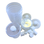 Foam Vented Culture Tubs - 520ml Plastic Tamper Evident - Clear Tub - Food Safe - Leak Proof - Reusable