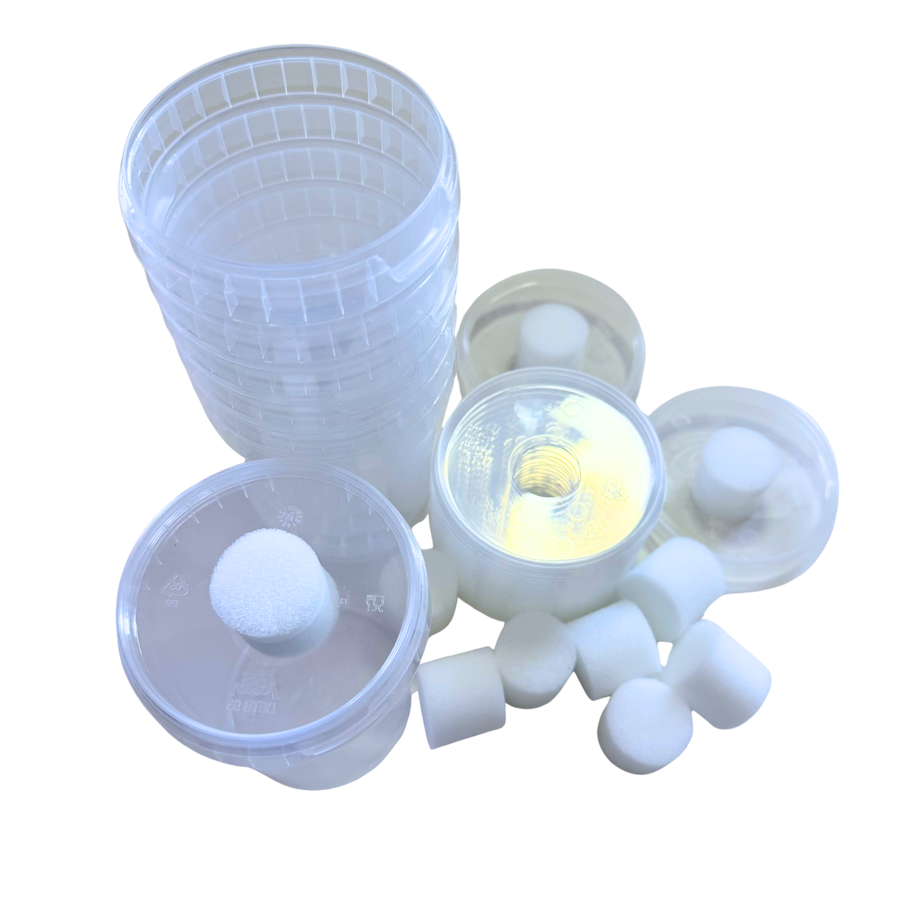 Foam Vented Culture Tubs - 520ml Plastic Tamper Evident - Clear Tub - Food Safe - Leak Proof - Reusable